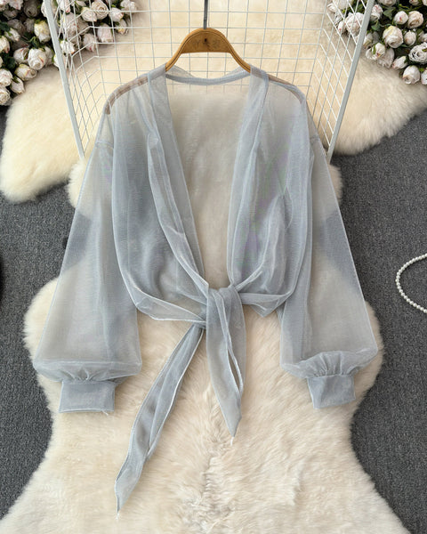 Buz İpeği Güneş Koruyucu Şifon Hırka