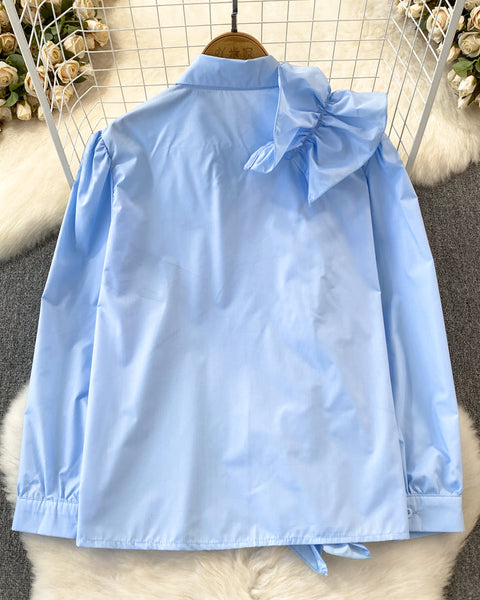 Niş Asimetrik Volanlı Bol Kesim Gömlek