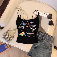 Amerikan Tarzı Karikatür Baskılı Atlet