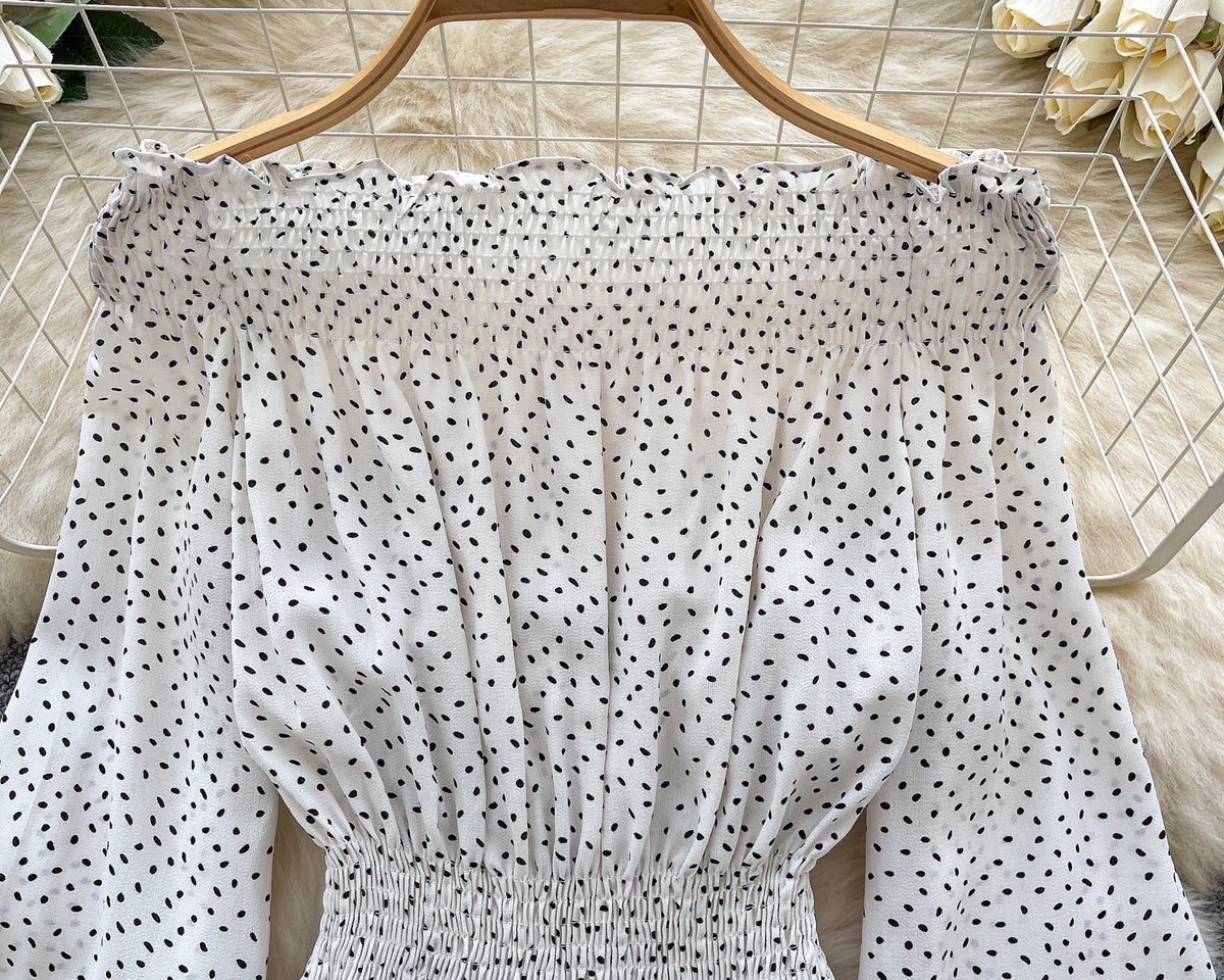 Tek Omuzlu Puantiye Elastik Üst