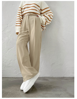 Audra - Geniş Kesim Pantolon - Düz Siluet