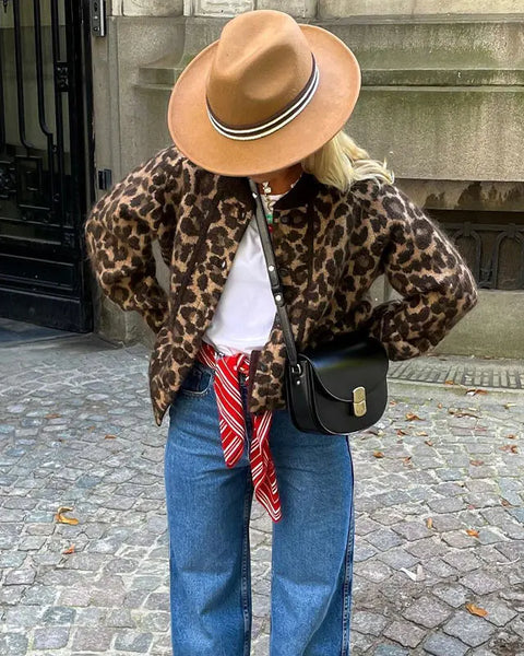 Amélie - Leopar Triko Hırka