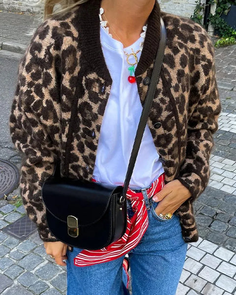 Amélie - Leopar Triko Hırka