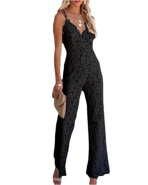 Elegant Lace Jumpsuit Kadın Tulum