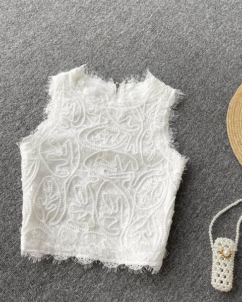 Fransız Vintage Dantel Yelek