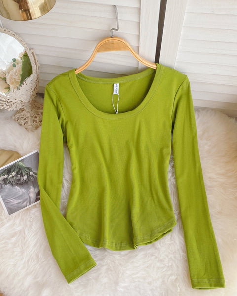 Basit Tasarım Şeker Renk T-Shirt