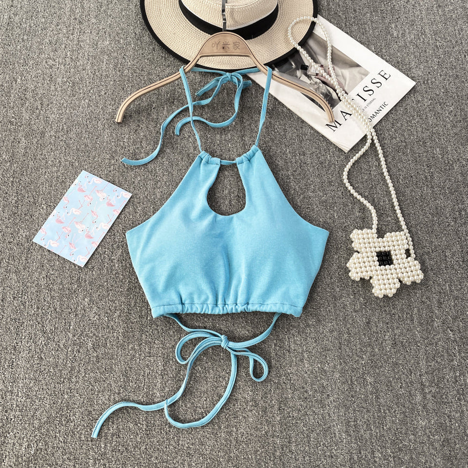 Seksi Sırt Açık Yastıklı Halter Atlet