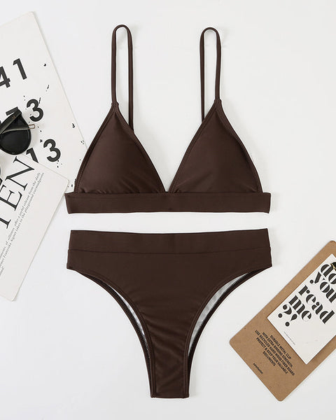 Düz Renk Şık Yastıklı Bikini