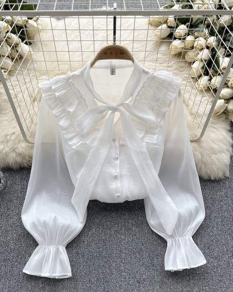 Parlayan Plise Fiyonklu Gömlek