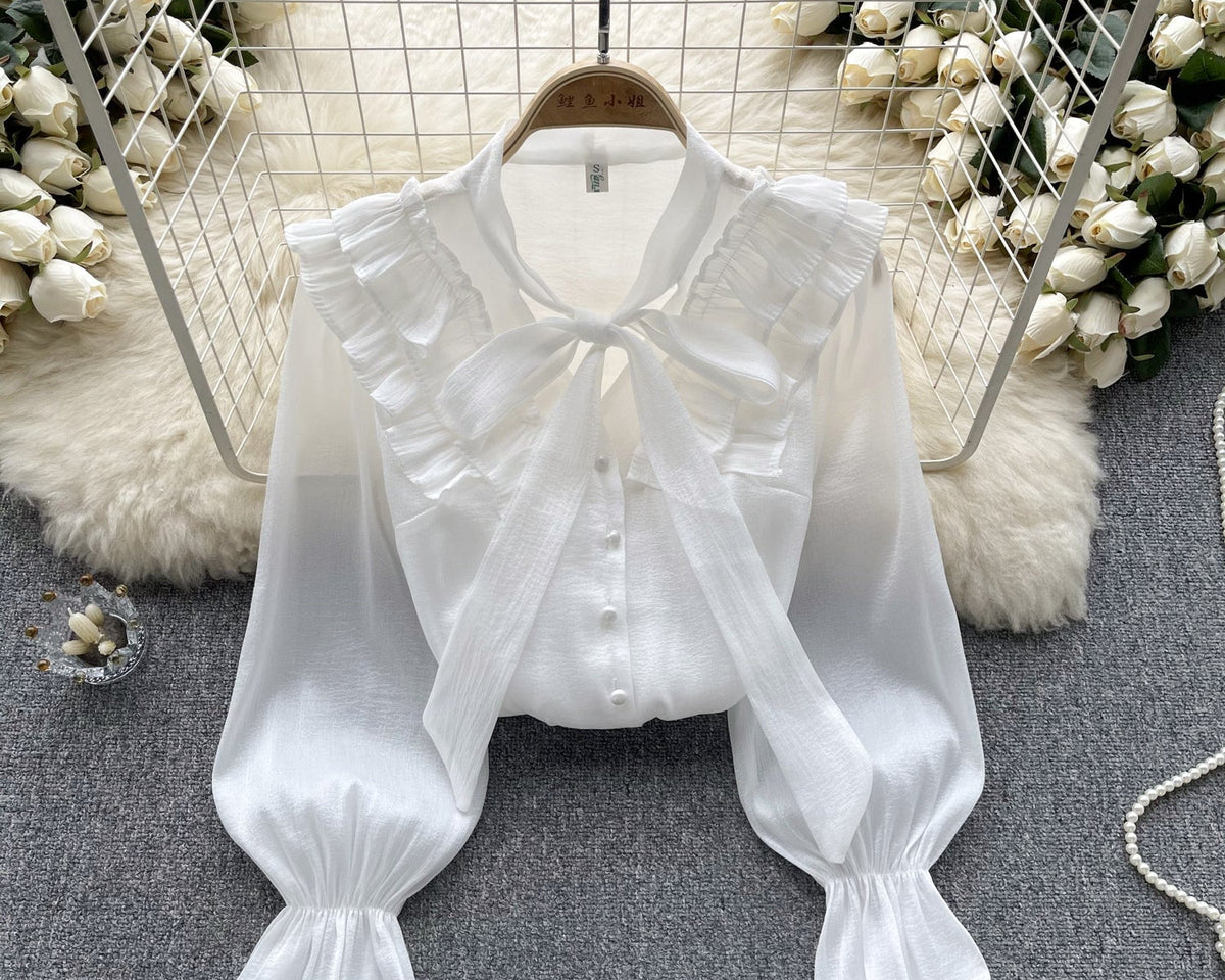 Parlayan Plise Fiyonklu Gömlek