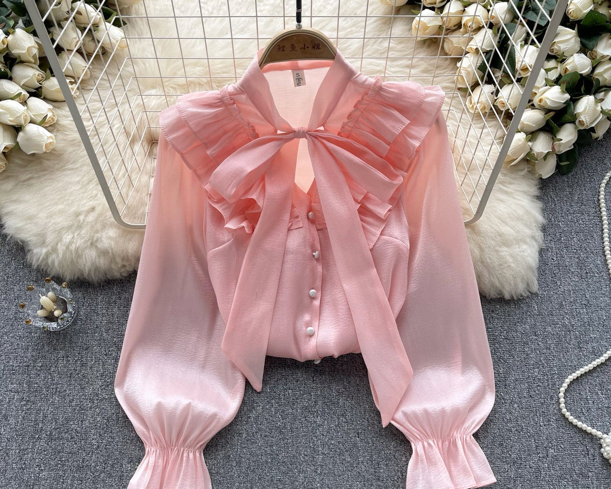 Parlayan Plise Fiyonklu Gömlek