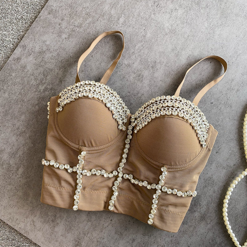 Boncuklu Diamante Yastıklı Toplama Korsesi