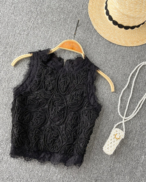 Fransız Vintage Dantel Yelek