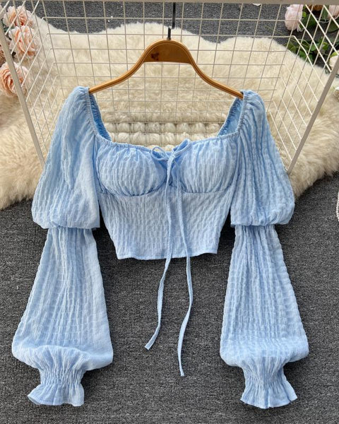 Niche Kare Yaka Puf Kol Bluz