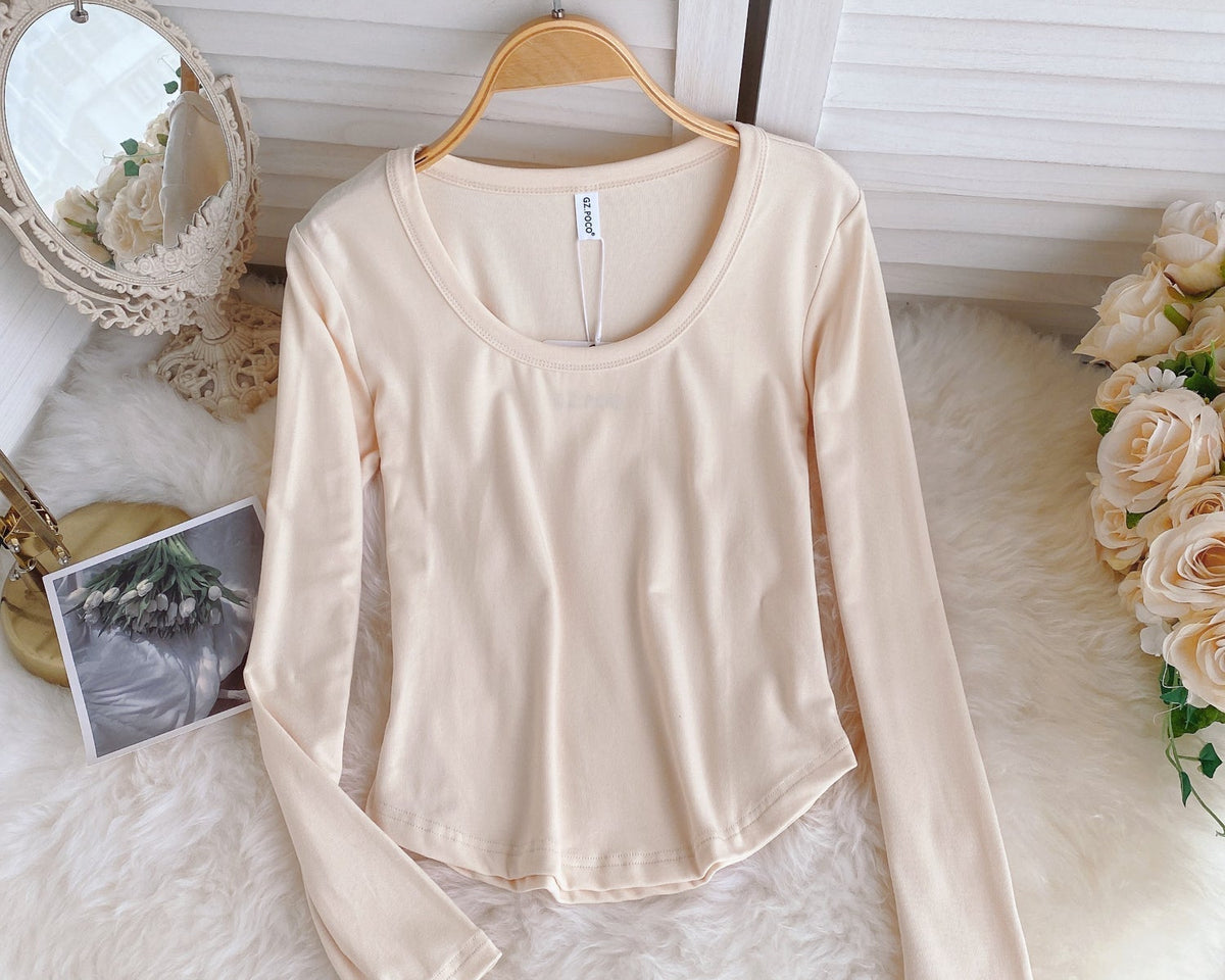 Basit Tasarım Şeker Renk T-Shirt