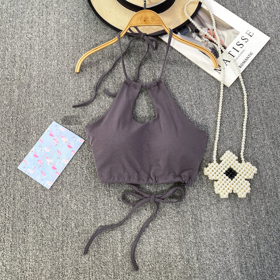 Seksi Sırt Açık Yastıklı Halter Atlet