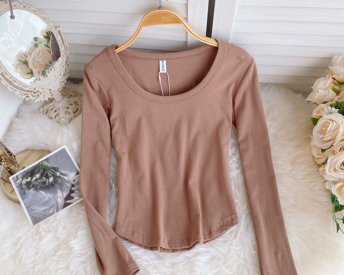 Basit Tasarım Şeker Renk T-Shirt