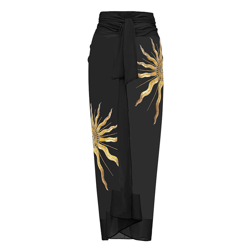 Ayçiçeği Payetli Mayo ve Etek