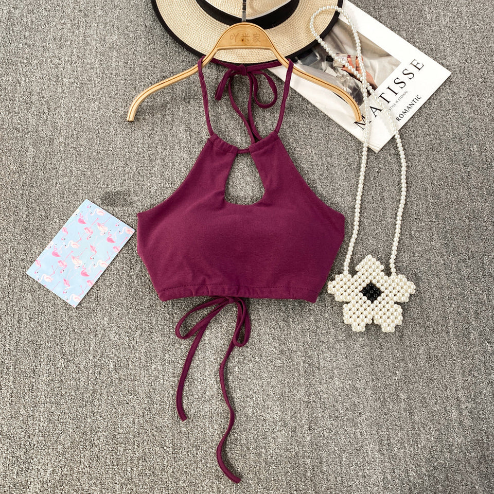 Seksi Sırt Açık Yastıklı Halter Atlet