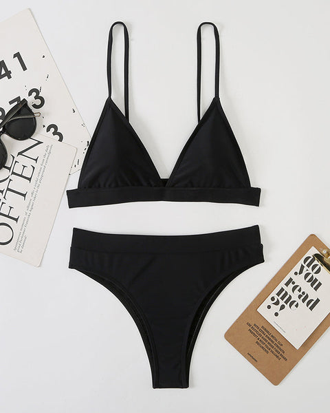 Düz Renk Şık Yastıklı Bikini