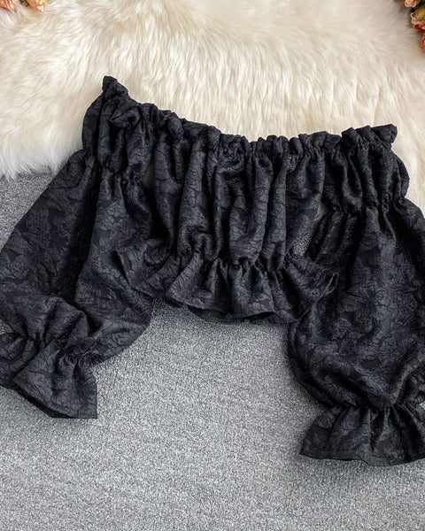 Askısız Uzun Kollu Jakarlı Gömlek