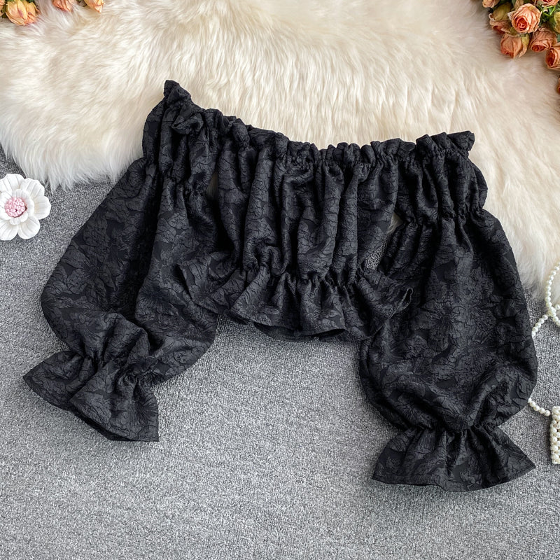 Askısız Uzun Kollu Jakarlı Gömlek