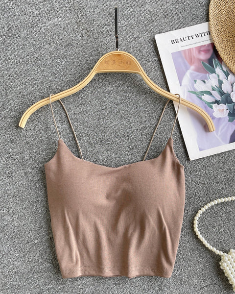 Basit Tasarım Şeker Renk Kolsuz Bluz