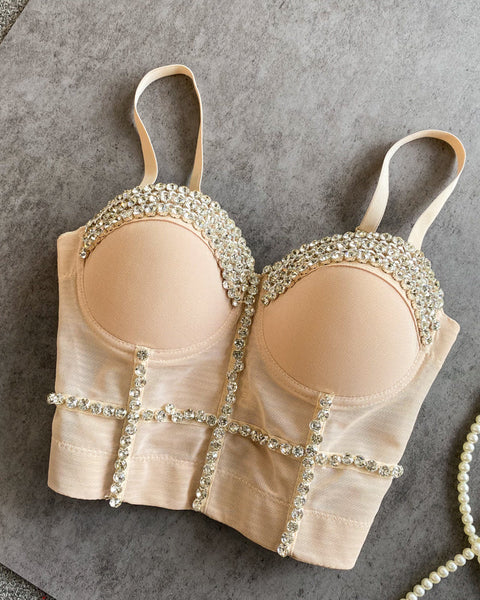 Boncuklu Diamante Yastıklı Toplama Korsesi