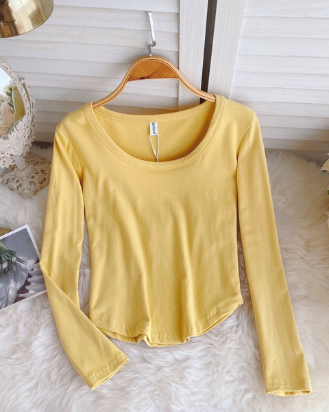 Basit Tasarım Şeker Renk T-Shirt