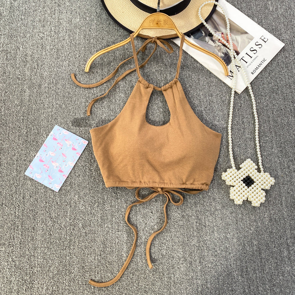 Seksi Sırt Açık Yastıklı Halter Atlet