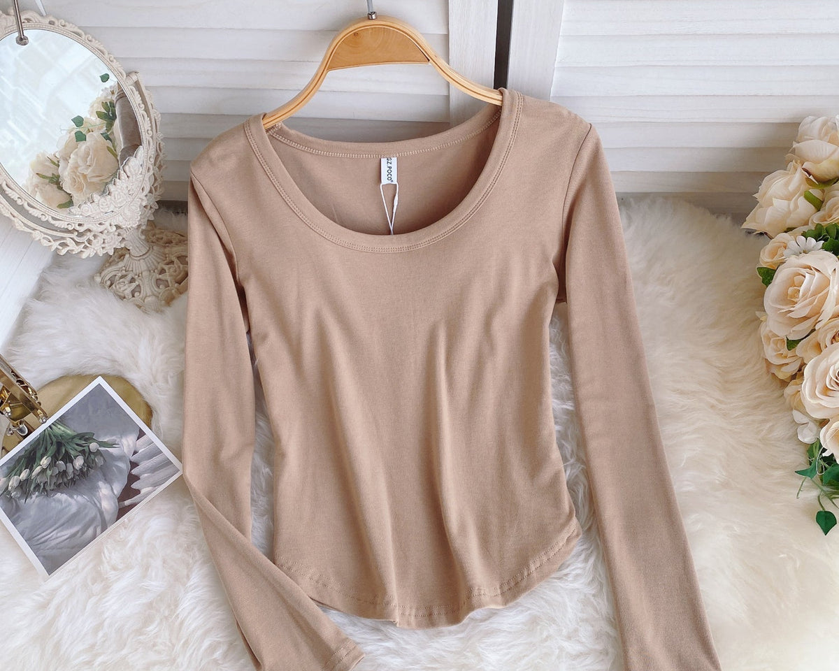 Basit Tasarım Şeker Renk T-Shirt