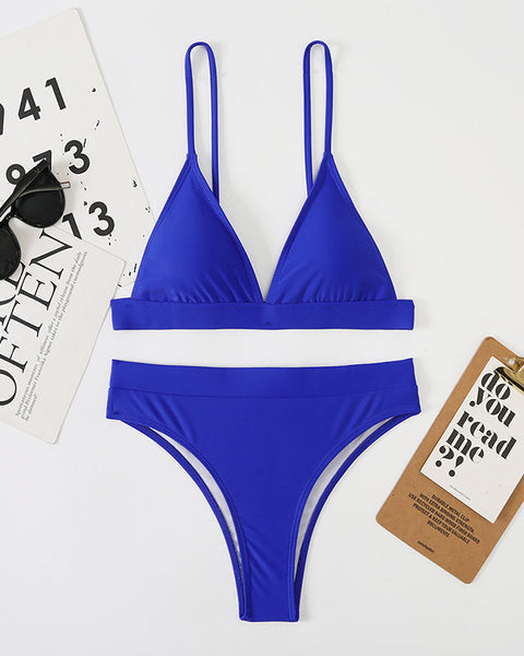 Düz Renk Şık Yastıklı Bikini