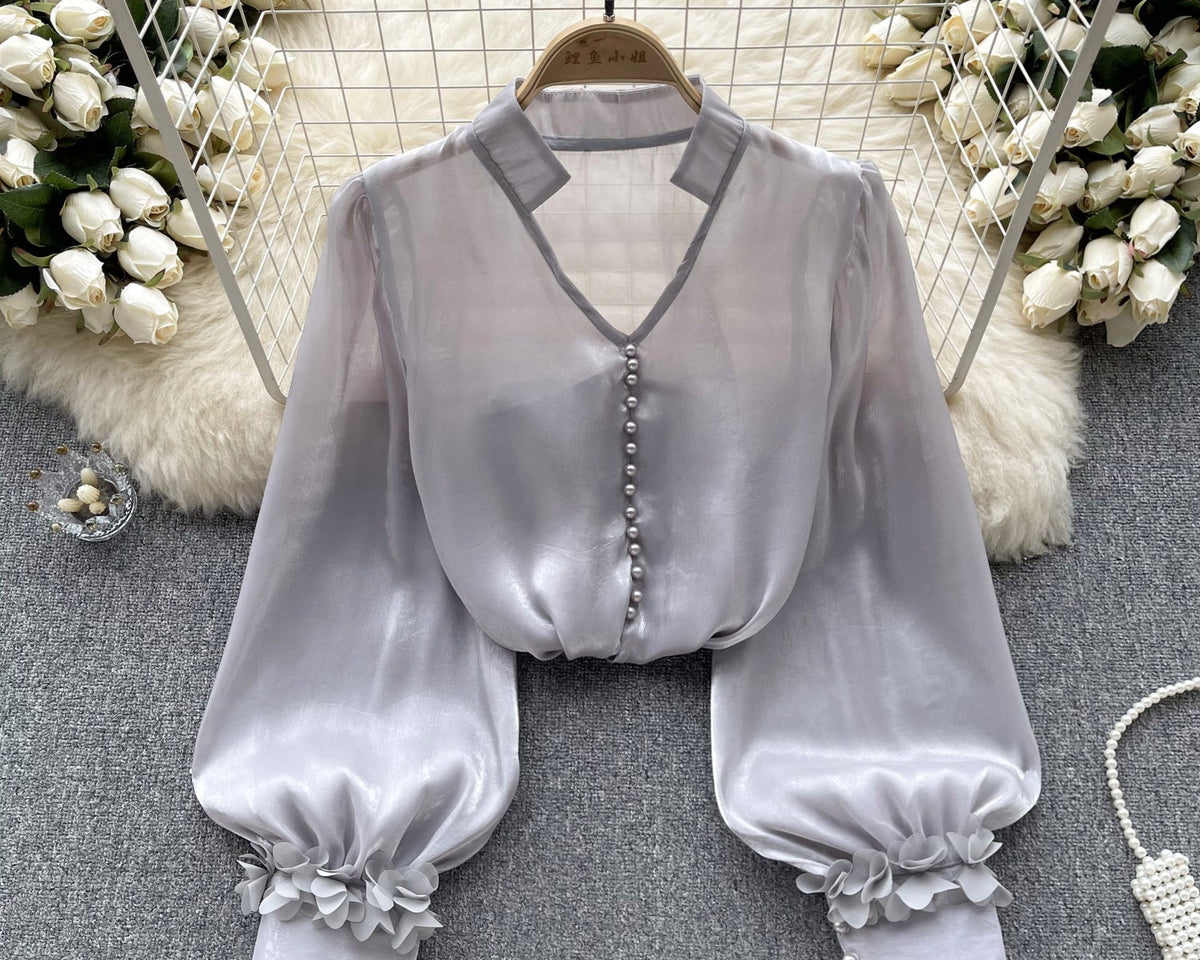 Kurumsal Dantel Saten Gömlek Ribbons ile