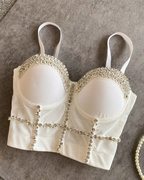 Boncuklu Diamante Yastıklı Toplama Korsesi