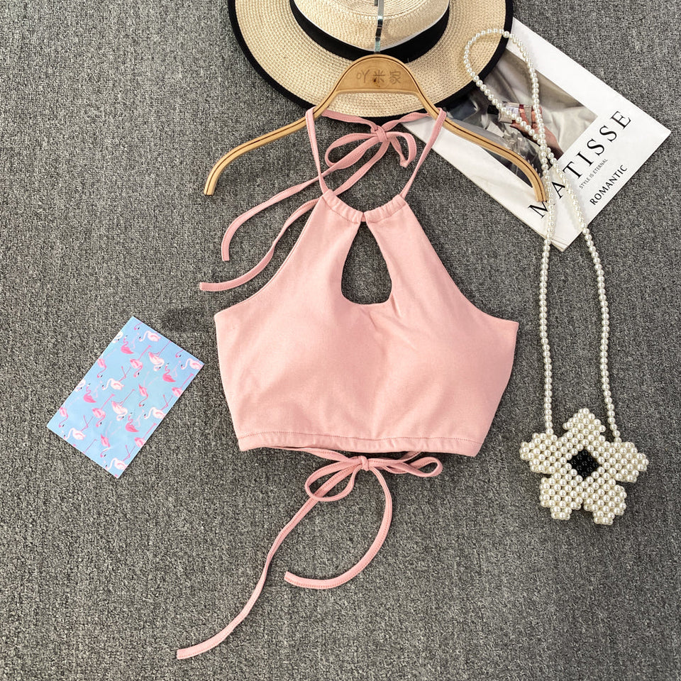 Seksi Sırt Açık Yastıklı Halter Atlet