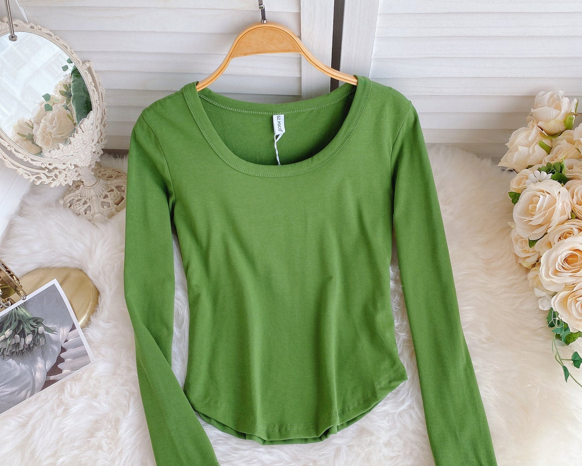 Basit Tasarım Şeker Renk T-Shirt