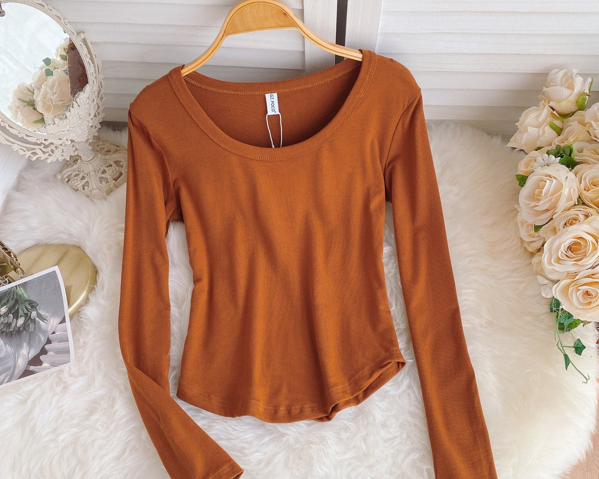 Basit Tasarım Şeker Renk T-Shirt