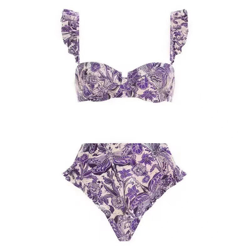 Çiçekli Mayo ve Dantel Detaylı Önlük Etek