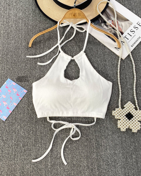 Seksi Sırt Açık Yastıklı Halter Atlet