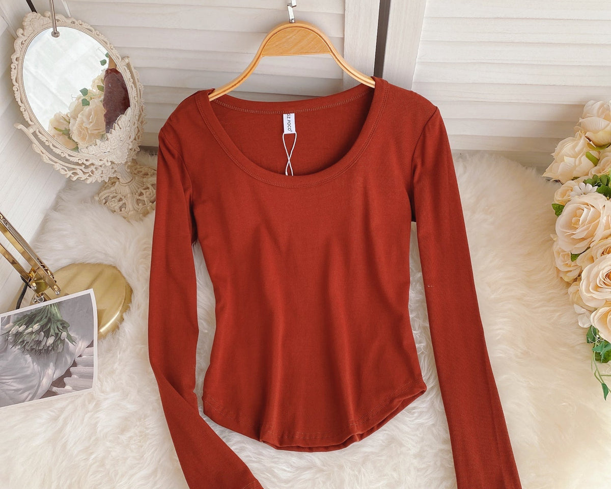 Basit Tasarım Şeker Renk T-Shirt