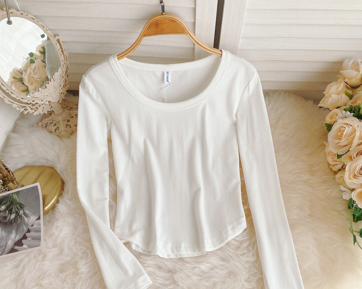 Basit Tasarım Şeker Renk T-Shirt