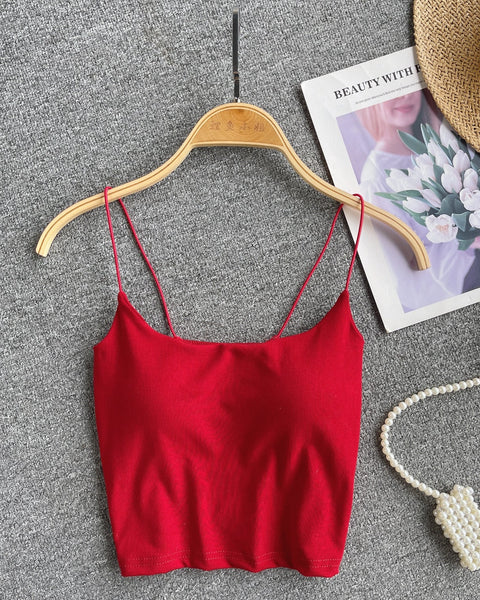 Basit Tasarım Şeker Renk Kolsuz Bluz