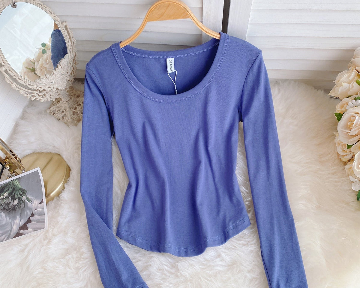 Basit Tasarım Şeker Renk T-Shirt