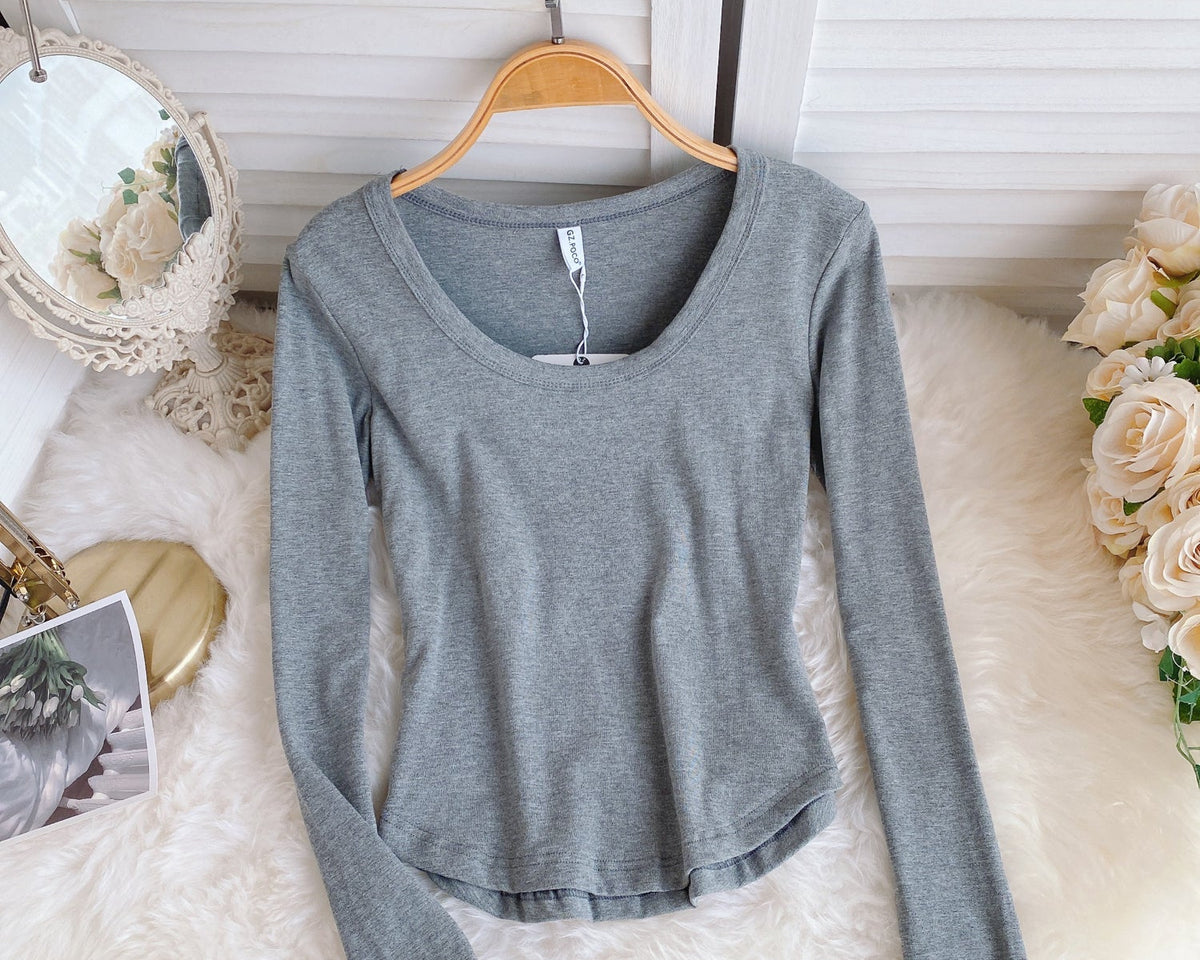 Basit Tasarım Şeker Renk T-Shirt