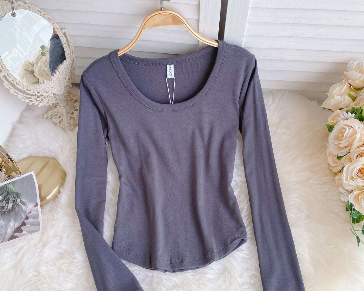 Basit Tasarım Şeker Renk T-Shirt