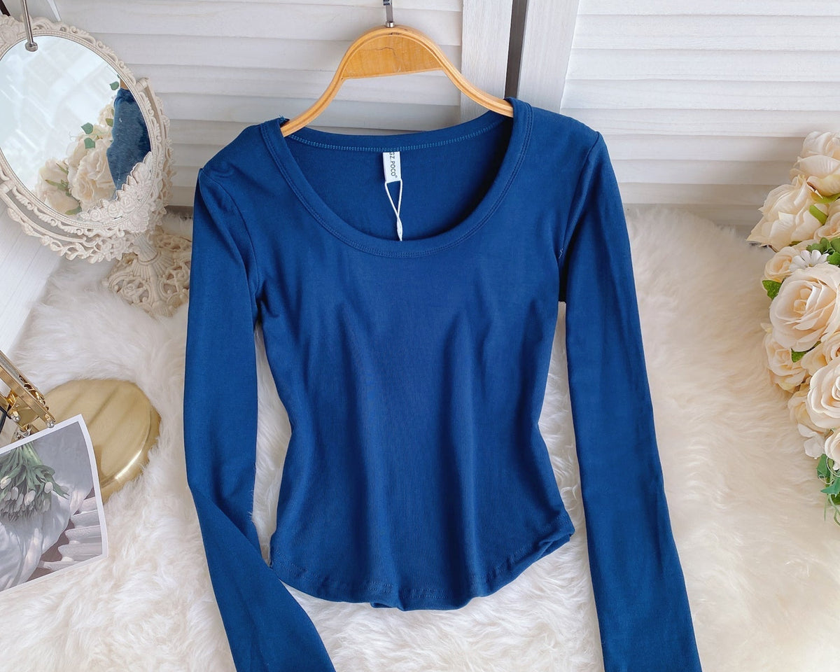 Basit Tasarım Şeker Renk T-Shirt