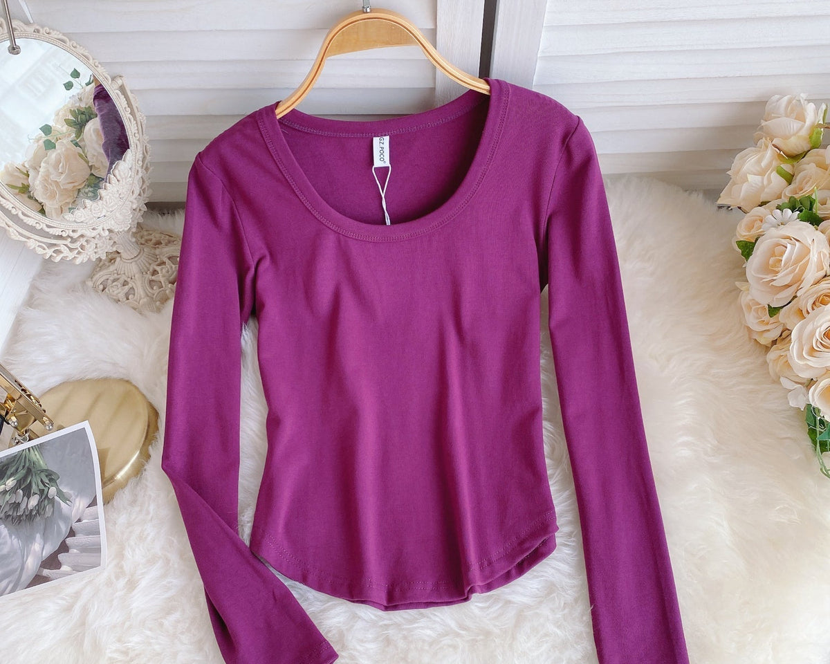 Basit Tasarım Şeker Renk T-Shirt