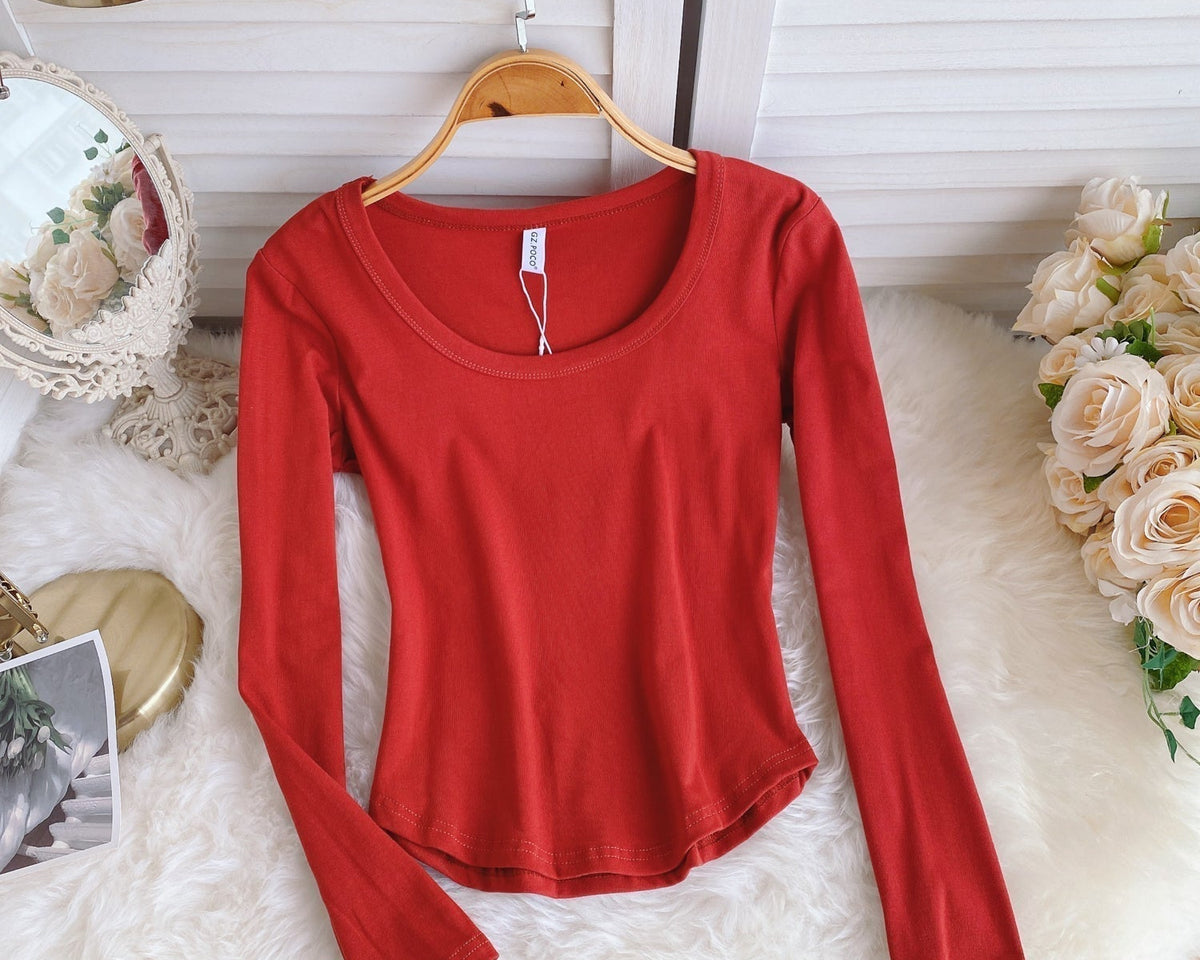 Basit Tasarım Şeker Renk T-Shirt