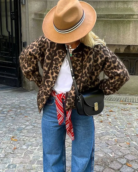 Amélie - Leopar Triko Hırka