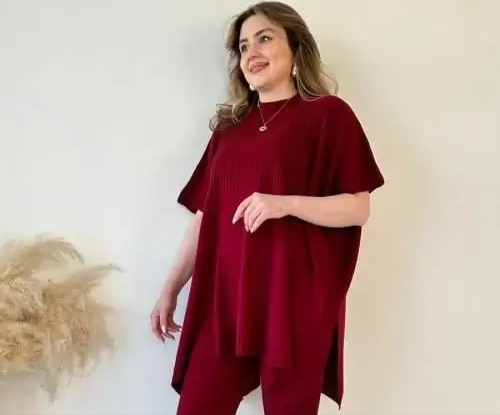 Asimetrik Oversize | Tunika Seti – Rahat & Şık